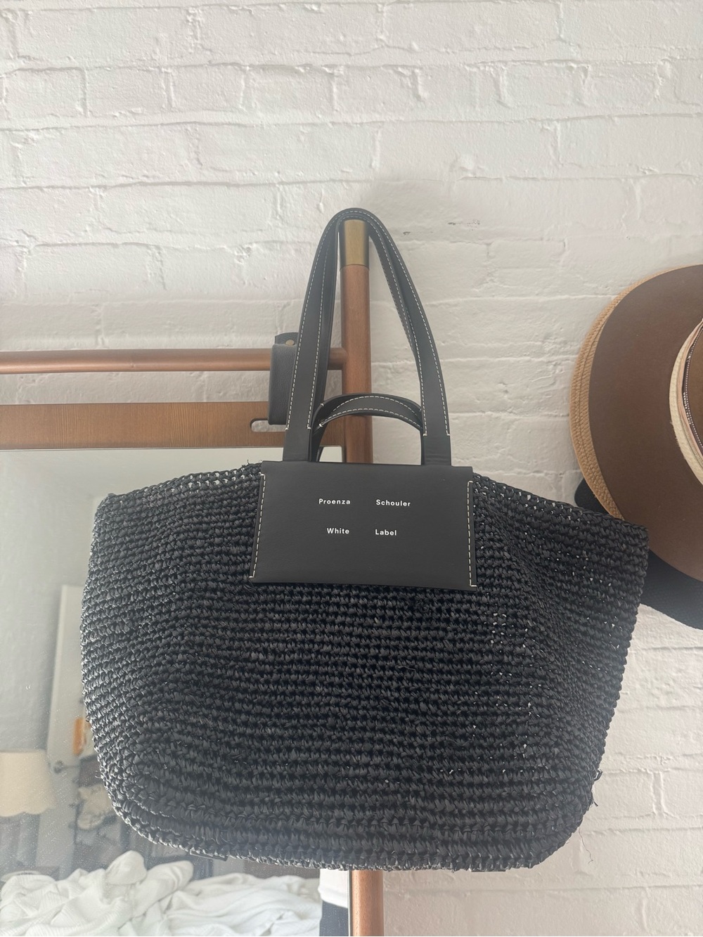Proenza White Label Raffia Tote